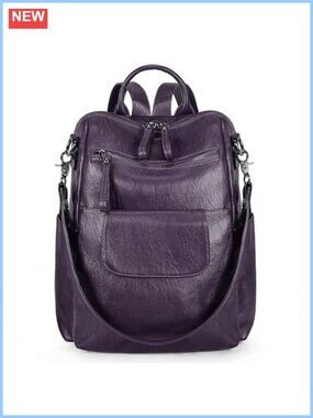 Women Leather Backpack Purse 3 Ways PU Rucksack Shoulder Bag Laptop Holder
